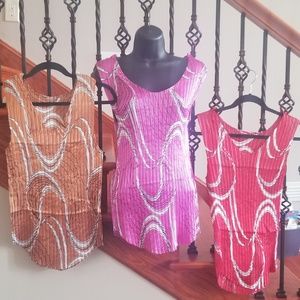 Tank tops pleated